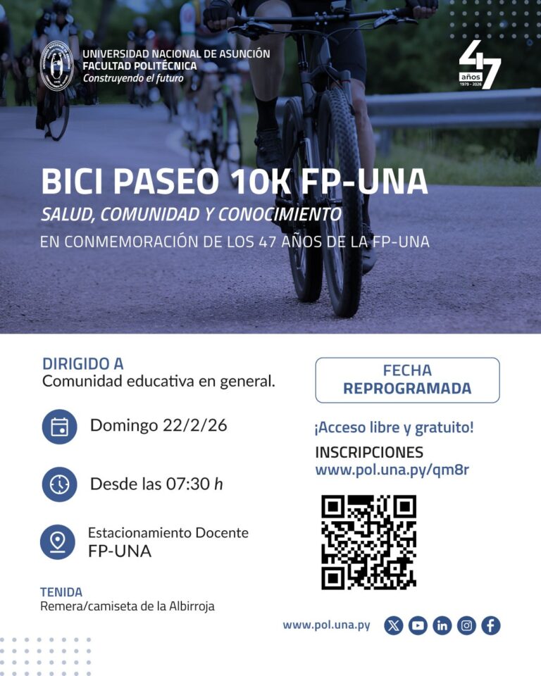 Bici Paseo 10 K y Moto Rodada por los 47 años de la Facultad Politécnica