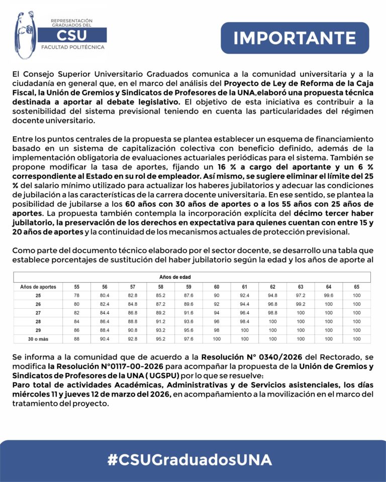 Reforma de la Caja Fiscal: Propuesta Técnica en Debate