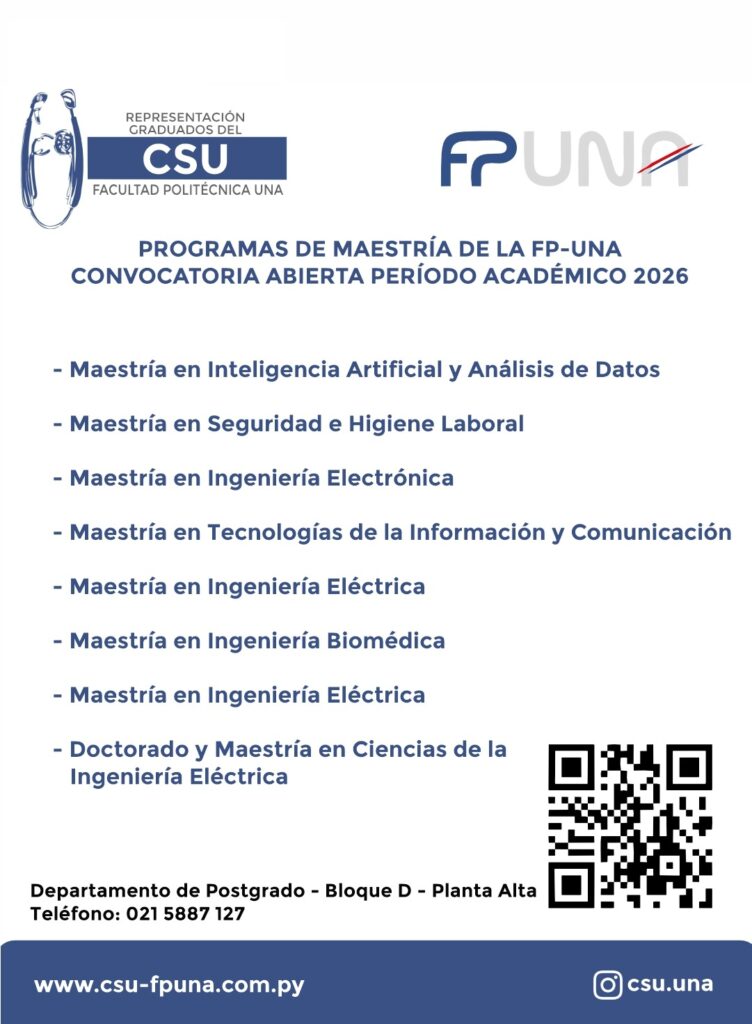 Maestrías 2026 en la Facultad Politécnica de la UNA – Convocatoria Abierta